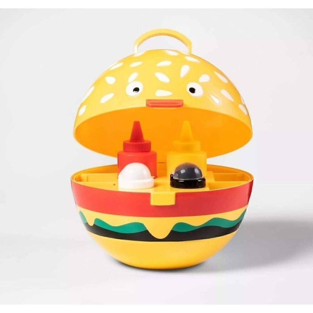 NWT Sun Squad Hamburger Grill Caddy Yellow Hamburg